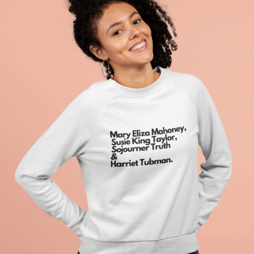 Black Nursing Figures Crewneck Sweatshirt