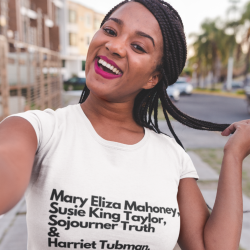 Black Nursing Figures Unisex Heavy Cotton Tee